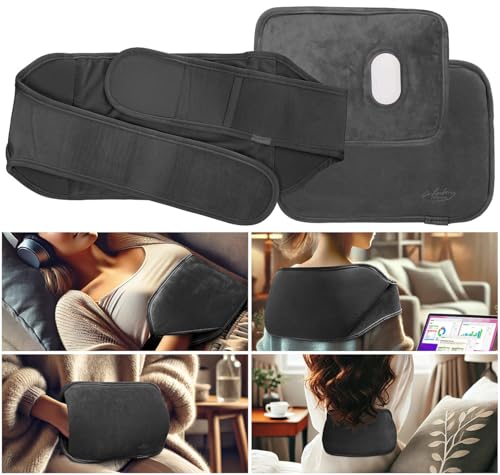 Bouillotte électrique sans fil rechargeable avec ceinture et housse [infactory] – vue 6