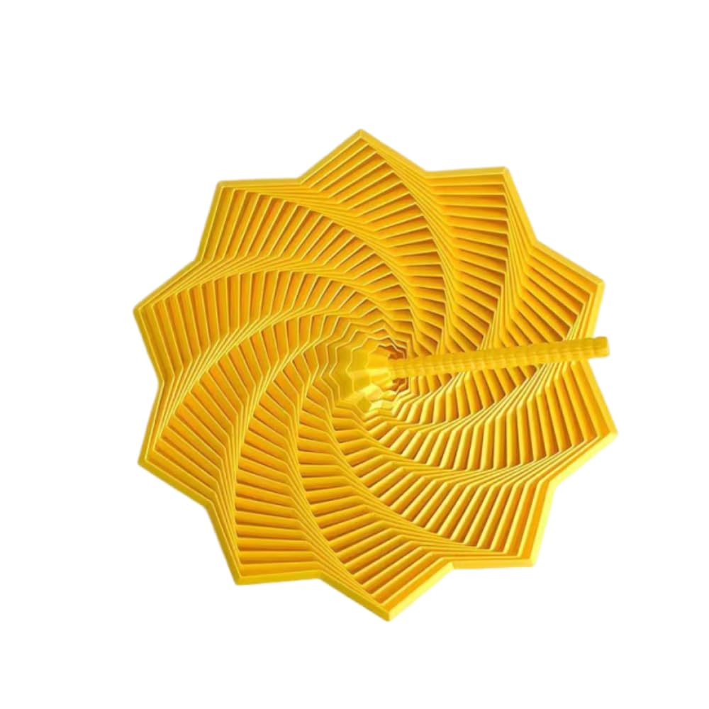 3D Printing Expanded Sensory Fidget Star Model, Visual Illusion Whirling Spiral Ornaments(Gold)
