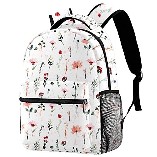 Mochila escolar con patrón azul de gran capacidad para loptop