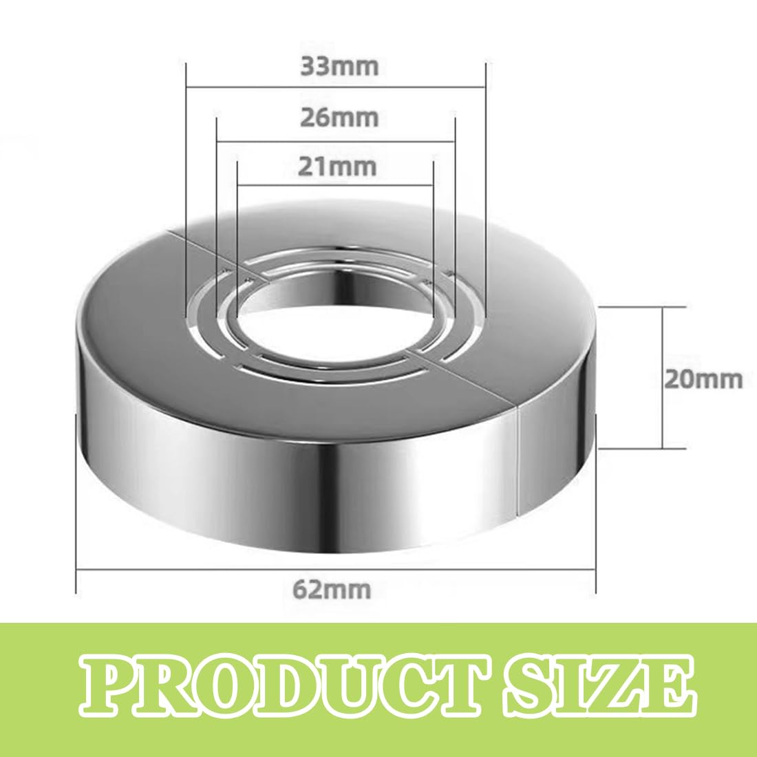 4 Piezas Embellecedor Grifo Ducha 3 Tamaños En 1,Roseta Partida Para Ø 21Mm/26Mm/33Mm,Collares De Tubería,Embellecedor Radiador - Roseta Para Grifos De Ducha,Grifos Y Radiadores
