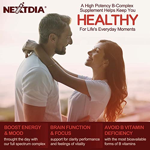 Nextdia Vitamin B Complex Gummies, Vegan Vitamin B Gummies with 2000 mcg Methyl B12, Methyl Folate | Plus Choline + Inositol, Vitamin C + Zinc - 120 Cts - Thumbnail 5