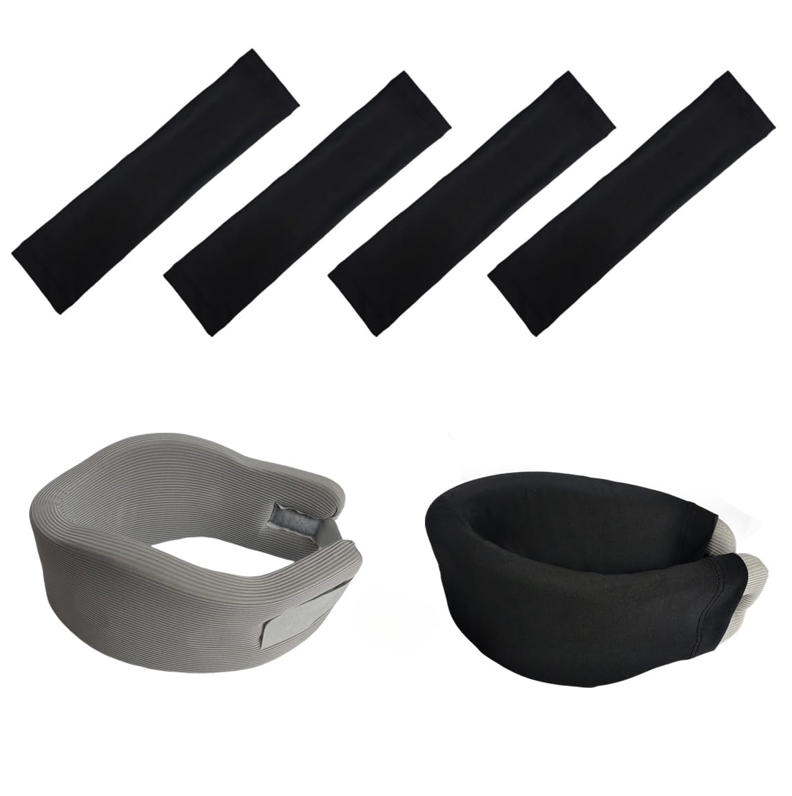 nsgglecher 4 Pack Cervical Collar Dust Sleeve, Soft & Elastic Neck Brace Covers, Universal Commercial/Sleeping Neck Brace Protective Cover, Breathable, Comfortable, Sweat-Absorbent and Dust-Proof