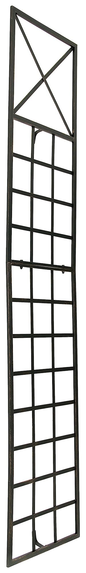 CLP 2er Set Rankgitter Trigo Zur Wandbefestigung I Rankhilfe Für Die Wand I Rankzaun Aus Lackiertem Metall, Farbe:Bronze