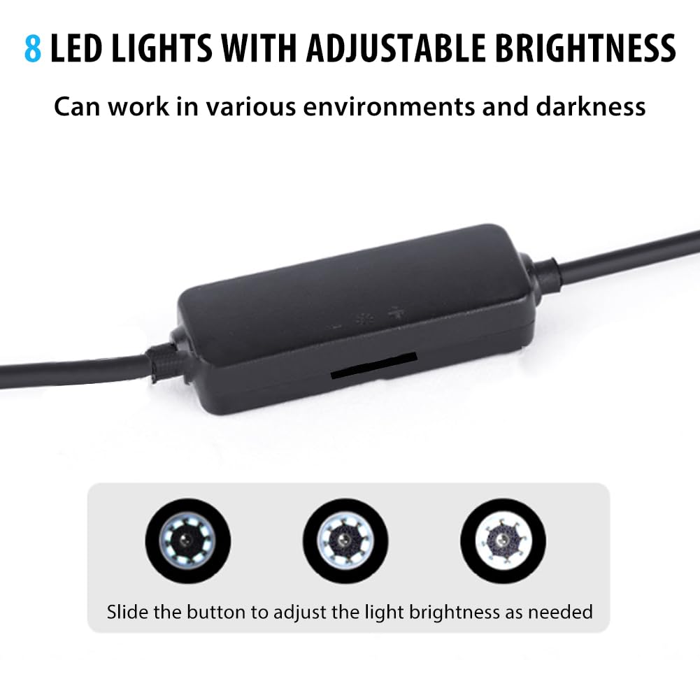 Microscopio Digitale USB, Fotocamera con Ingrandimento 200X con Supporto, Microscopio Portatile 2 Megapixel, Microscopio Elettronico con 8 Luci LED, Strumento di Osservazione