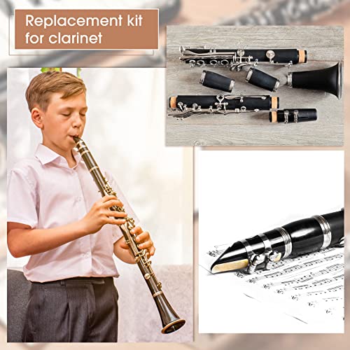 Image of 2 Sets Clarinet Mouthpiece kit Reeds 2.5 Mouthpiece Kit with Ligature Plastic Cap Bb accessory ligature Strength Reeds for Clarinet Use Replacement Supply