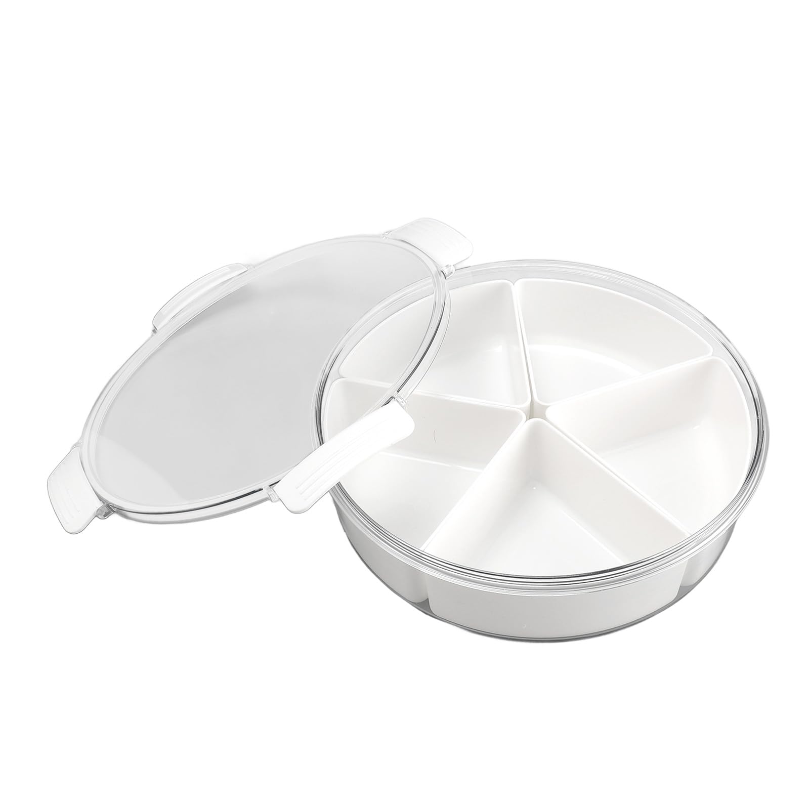 Contenedor sensorial con Tapa, Caja de Almacenamiento apilable de 5 Compartimentos para Habilidades motoras, Juegos sensoriales, Bandeja de Actividades sellable de fácil Limpieza
