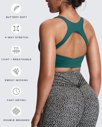 Image of Aoxjox Women's Workout Sports Bras High Impact Fitness Training Gym Khloe Bra Yoga Crop Tank