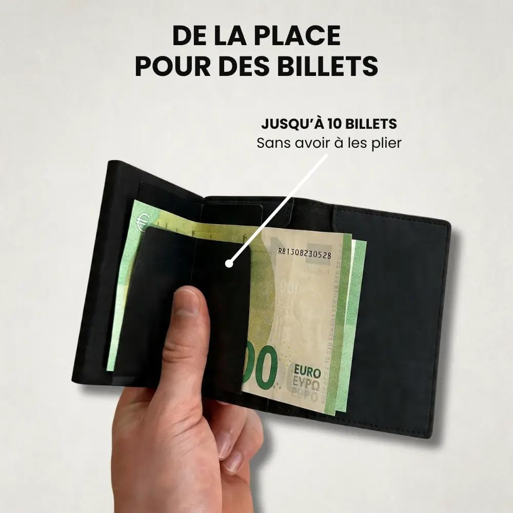 Corval Wallet 2.0 Homme, Porte Carte Bancaire avec Compartiment à Billets et Poche à Monnaie, Extensible - Portefeuille Homme et Femme