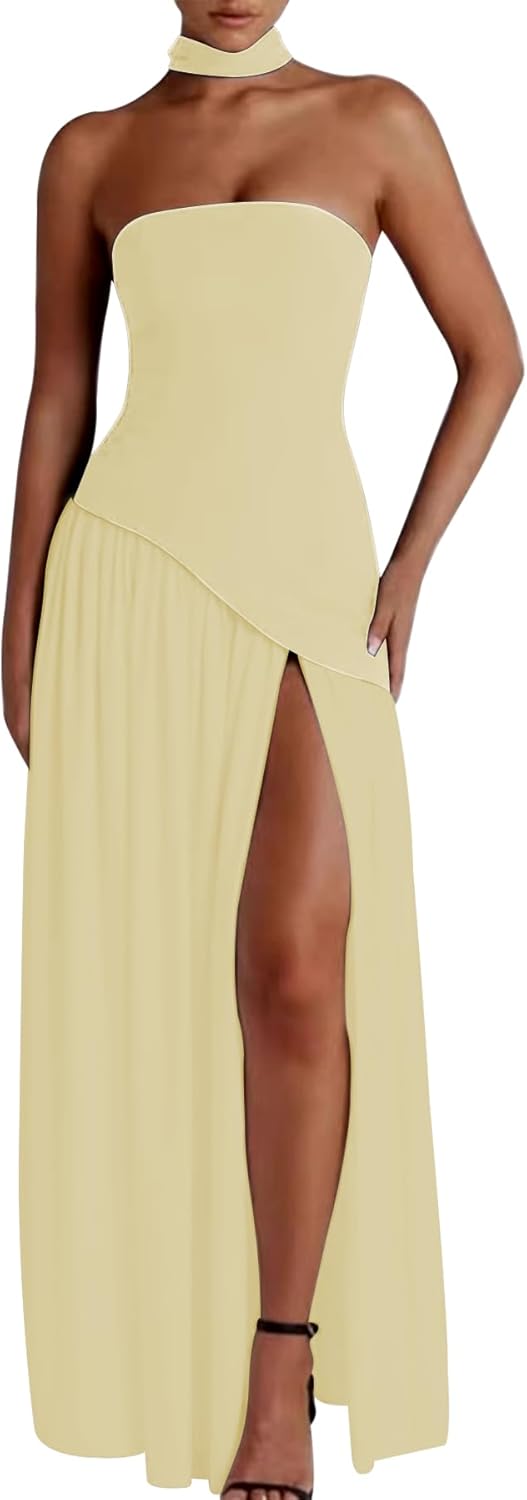 sachin and babi light blue dress Famnbro Womens Tube Dress Strapless Sexy Off Kuwait