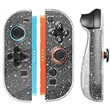 Design à paillettes transparentes : le design exquis à paillettes transparentes met en valeur le design et la couleur de la manette Switch 2, améliorant son attrait esthétique. Il peut également protéger efficacement le contrôleur Switch 2 des rayures quotidiennes, de la poussière et d'autres dommages.