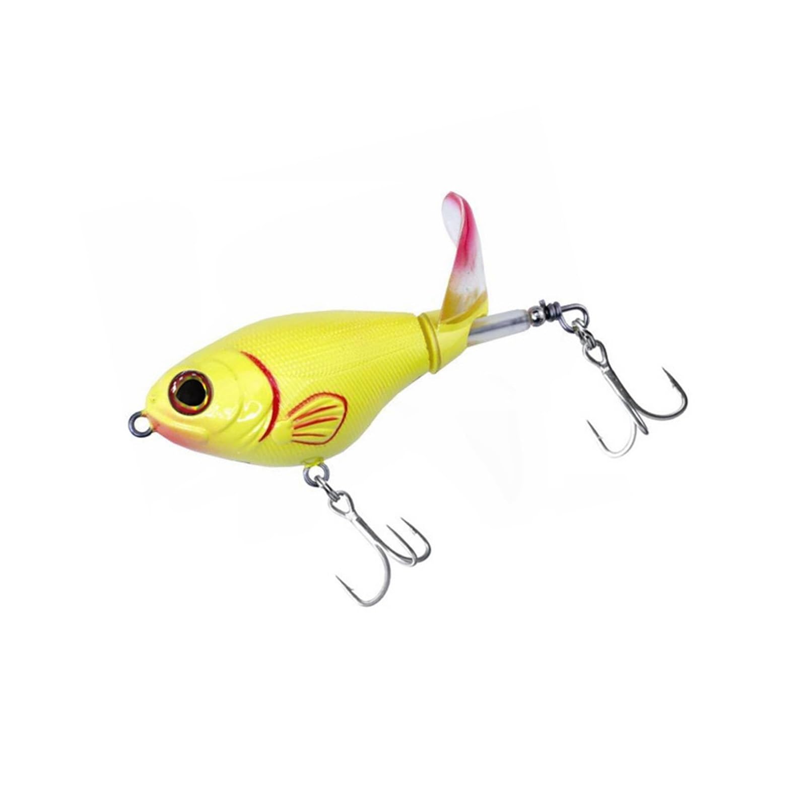 XILILHC 10 Pièces Ensemble 17g Haut Leurre De Pêche en Eau Popper Appât Surface d'eau Dure Doux Rotatif Queue Matériel De Pêche Kit D'appâts