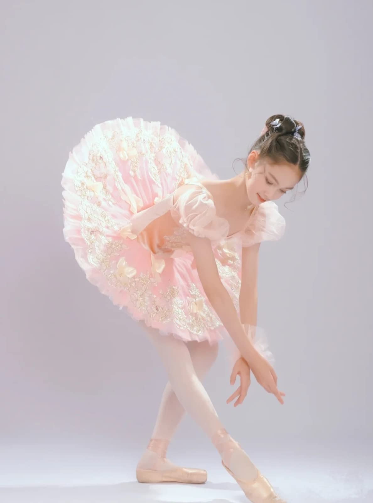 Vestito da Ballo per Bambina Stile Lago dei Cigni con Gonna A Canotta Costumi da Ballo per Feste E Gare Abiti da Ballo per Esercitarsi (A1088)