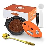 Tassimo Wiederbefüllbare Kapseln 60ml Deckel mit 10pcs 250ml XL Barcode Etiketten, Nachfüllbare Kaffee Kapsel 250ml für Bosch Tassimo Wiederverwendbare Kaffee Filter Mit Silikondeckel Lesbarem Barcode