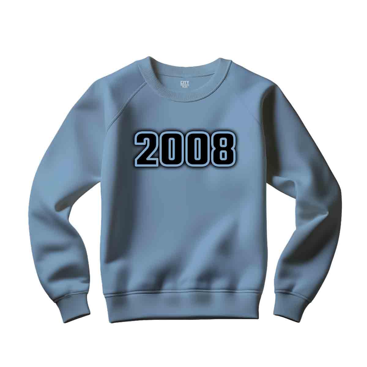 Sweatshirt 2008 bleu ciel idéal pour vos weekends décontractés - 5