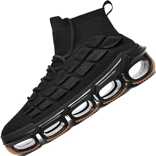 LZDZN Mens Boots For Men Chelsea Shoes High Top Sneakers Men's Black Size 9.5 Man Shoe Casual Fashion Sneaker