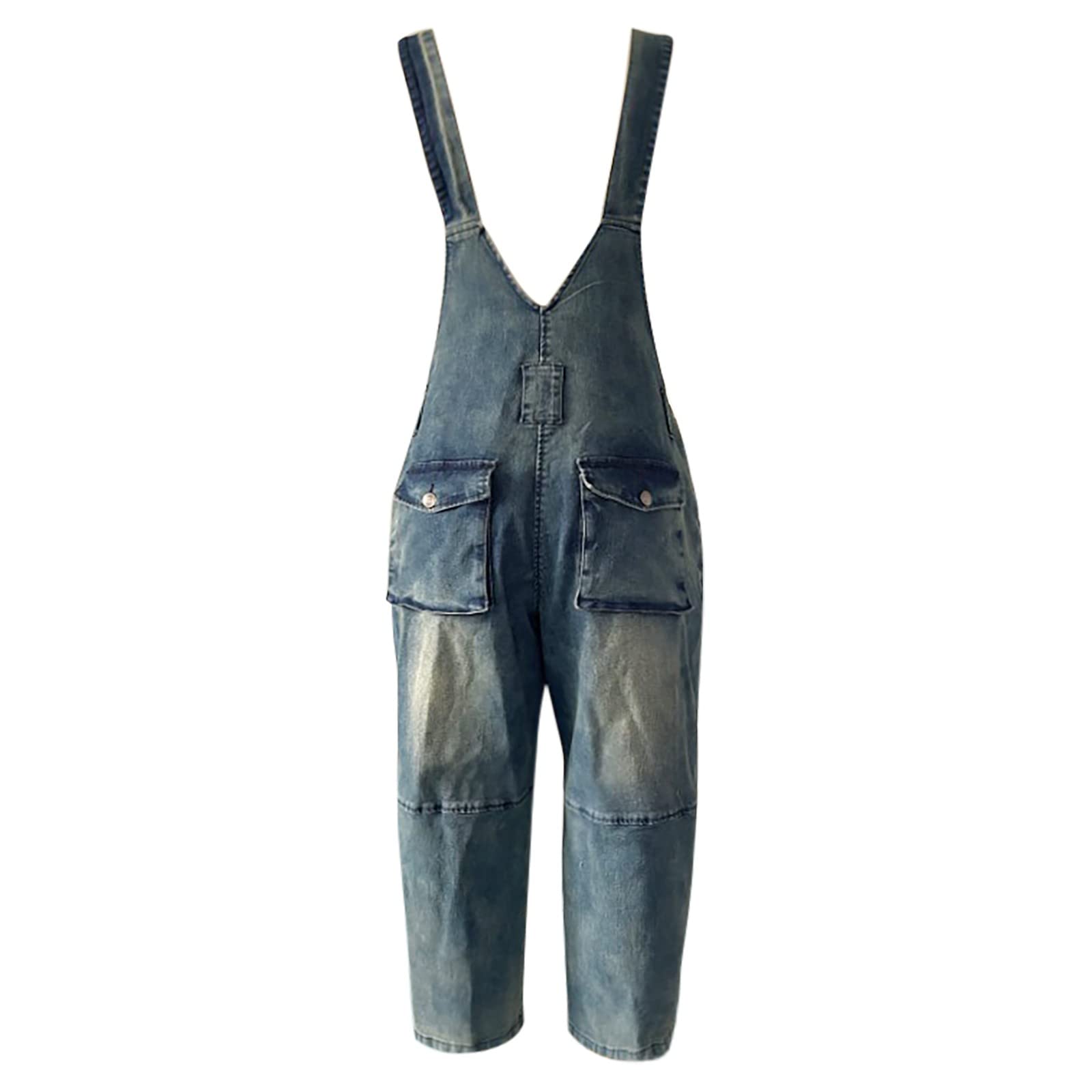 Jumpsuit Damen Sommer Elegant - Damen Freizeit Overall Denim mit praktischen Taschen für stilvolle Alltagsoutfits