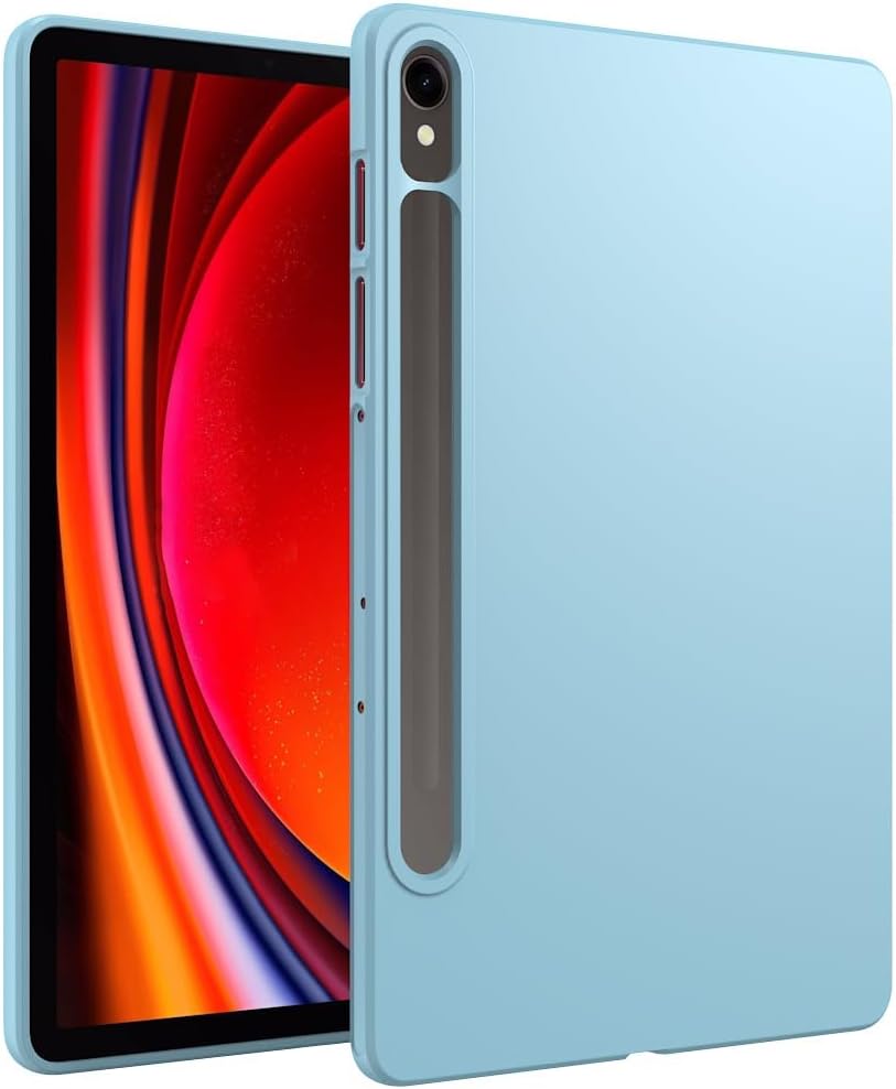 Light Blue Case for Samsung Galaxy Tab S9 11 Inch / S9 FE 10.9"，Ultra Slim, Soft, Flexible TPU Skin Bumper Back Cover