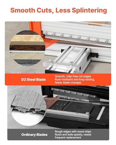 Image of VEVOR 12 inch Vinyl Floor Cutter, 12mm Thick Laminate Flooring Cutter with Upgraded Labor-Saving Aluminum-Alloy Lever, Telescoping Support Plate, Cuts Certain Engineered Wood, LVT, VCT, SPC, LVP, WPC
