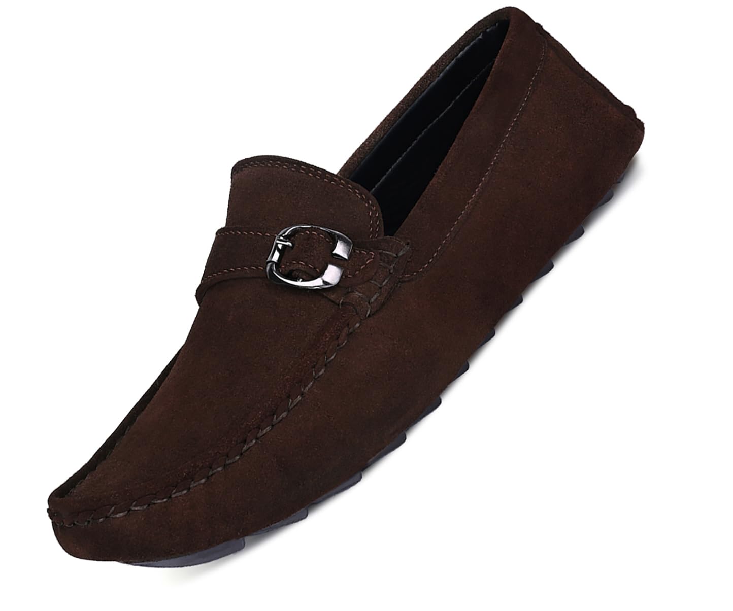 LOUIS STITCH Loafers Formal Shoes for Men | Italian Suede Leather Moccasins with Buckle | Slip-on Shoes for Business, Casual, Parties | Solid Brunette Brown | UK Size 12 (ITSUBBB) (B0CVN8FRCX) Amazon Price History, Amazon Price Tracker