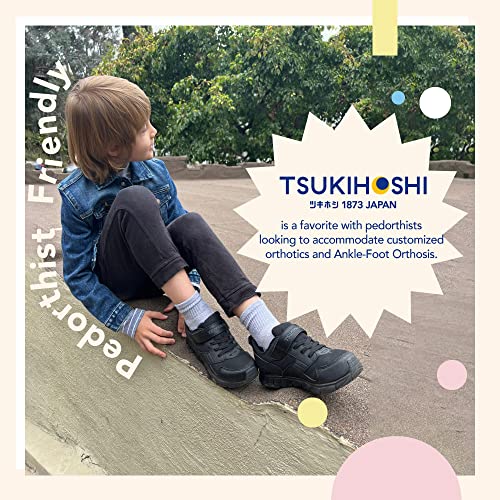 TSUKIHOSHI 3581 Charge BTS Strap-Closure Back-to-School Shoes for Boys and Girls with Wide Toe Box and Slip-Resistant, Non-Marking Outsole - for Kids Ages 1-124