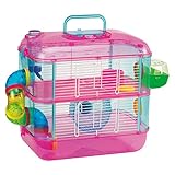 Arquivet Jaula roedores pequeños Tenerife - Casa para Hamsters, Ratoncillos, Animales pequeños - Plástico Resistente - Dos Pisos para Jugar - 40 x 26 x 40 cm