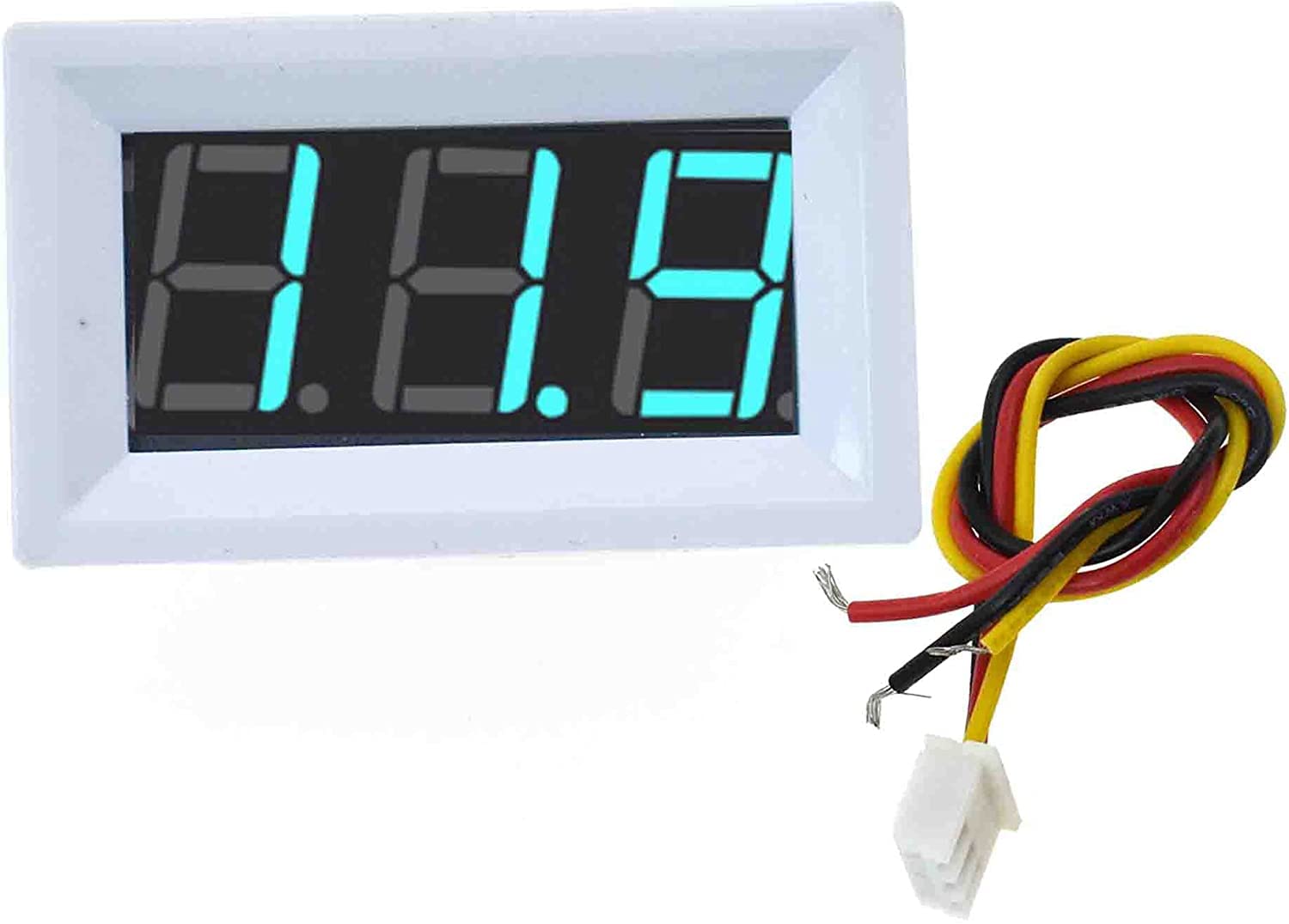 XH-B104 3 line 0-100V Digital Voltage Meter with high Precision fine Tuning Digital Meter Digital Display (White Shell-Blue)