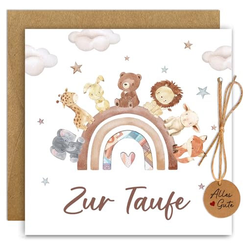Happirra Taufgeschenke für Mädchen Jungen, Karte Taufe Geldgeschenk Verpackung mit Umschlägen, Sinnvolle Geschenke zur Taufe, Geldgeschenk Taufe Glückwunschkarten zur Taufe Taufkarte Junge Mädchen