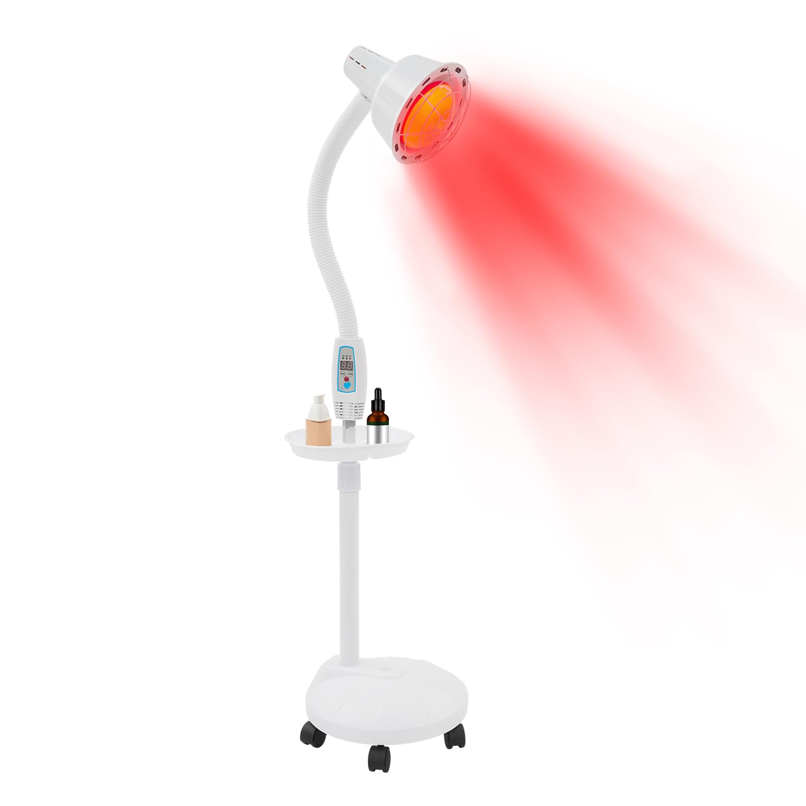 Lampa podczerwieni, 275 W, promiennik podczerwieni z elastycznym ramieniem, regulacja temperatury i wysokości