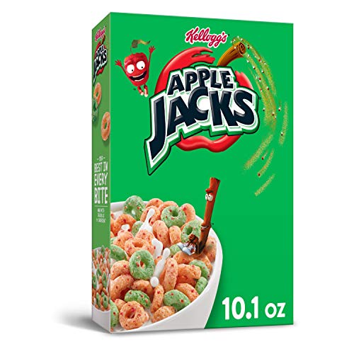 Kellogg's Apple Jacks Breakfast Cereal, 8 Vitamins and Minerals, Kids Snacks, Original, 10.1oz Box (1 Box)