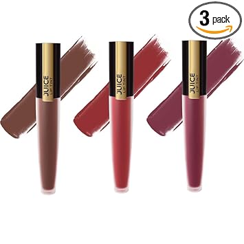 JUICE Matte Lip Combo L01 Shade No.: BURGUNDY BLEND M-41, BLOOD SHOT M-40, BURGUNDY BLUSH M-44