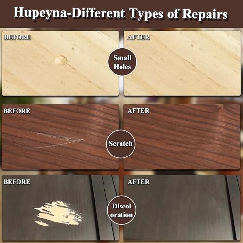 Wood Repair Kit, 12 Colour Wood Fillers, Furniture Repair Kit, Repair Scratch, Cracks, Stains, Discoloration for Wood Furniture, Door, Cabinet, Floor, Table Surface Wood Touch up Filler Wood Paint