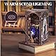 QIANLING Magic Wizard Cat 3D Book Nook Kit, DIY Miniature House Booknook Dollhouse Kit for Adults and Teens, 3D Wooden Puzzle Bookend Bookend Bookshelf Insert Decor, Mini Magic House Model Build Gift