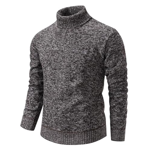 Men's Slim Fit Turtleneck Sweater Casual Knitted Pullover Solid Sweaters3