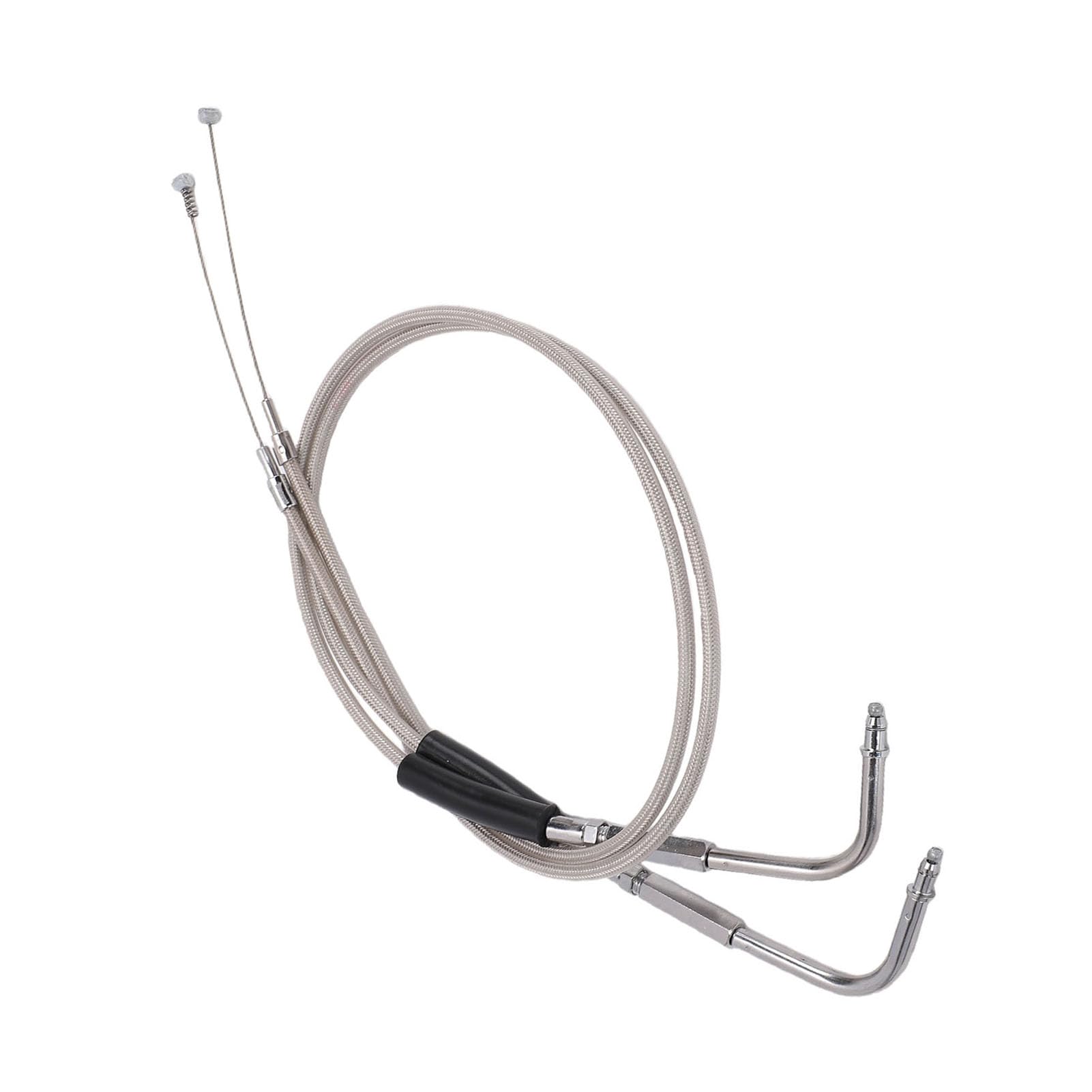 Cocoarm Cable de Acelerador de Acero Inoxidable de Repuesto Extendido, 90 Cm, Paquete de 2 Cables de Acelerador de Motocicleta para XL883 Heritage Riders con Acabado Negro o Plateado (SILVER)