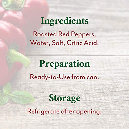 Image of Roland Foods Whole Fire Roasted Red Peppers, Specialty Imported Food, 28 Ounce Can, Pack of 4