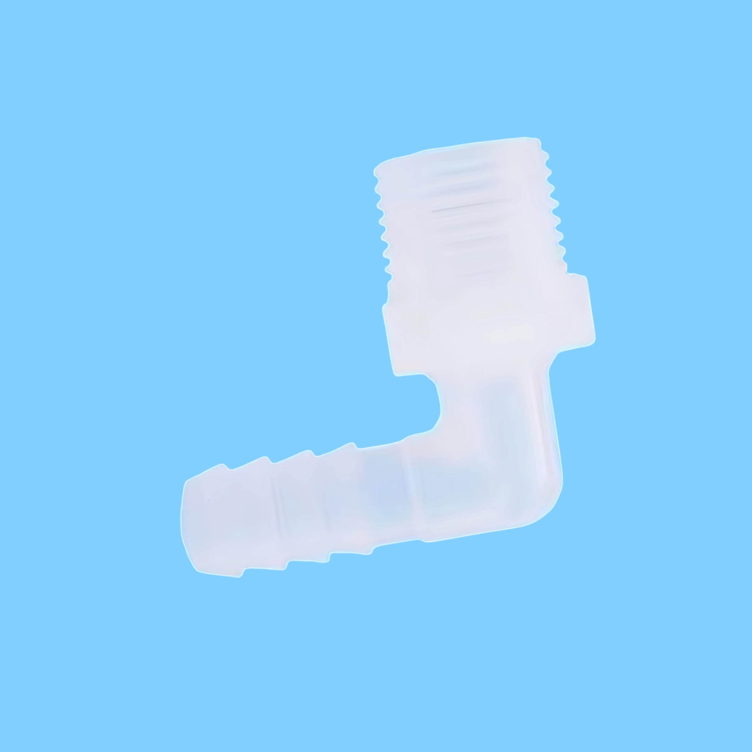 Plastikowa końcówka do węża — gwint męski 1/2G do złącza adaptera z końcówką 3/8” do paliwa, gazu, cieczy i powietrza — opakowanie 100 szt.(5/16inch 3/8G L-Type)