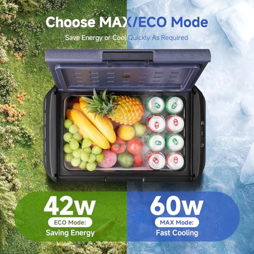 Image of BODEGACOOLER 12 volt Car Refrigerator - 26QT(25L)Portable Freezer IPX4 Waterproof Car Fridge Ultra-Quiet Electric Cooler for Truck Van Camping Road Trips Travel 12 /24V DC 110~240 Volt AC,-4℉~68℉