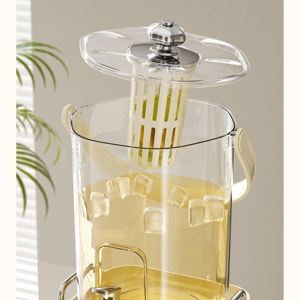erogatore acqua Contenitori di succo di dispenser di bevande in plastica for distributori di bevande ghiacciate for feste in casa for limonata/soda/tè bevande tanica