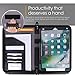 rooCASE iPad Pro 12.9 Case - Premium Leather Executive Portfolio Case - Detachable iPad Sleeve with Stand, Document and Card Holder, Apple Pencil Sleeve for iPad Pro 12.9-inch Tablet 2017/2015, Black