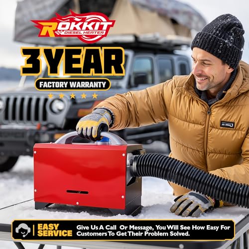 Image of Diesel Heater 8KW, All-in-One Portable Diesel Parking Heater with LCD Thermostat Monitor & Remote Control, Fast Heating Low Noise Heater for Tent, Car, RV, Camper