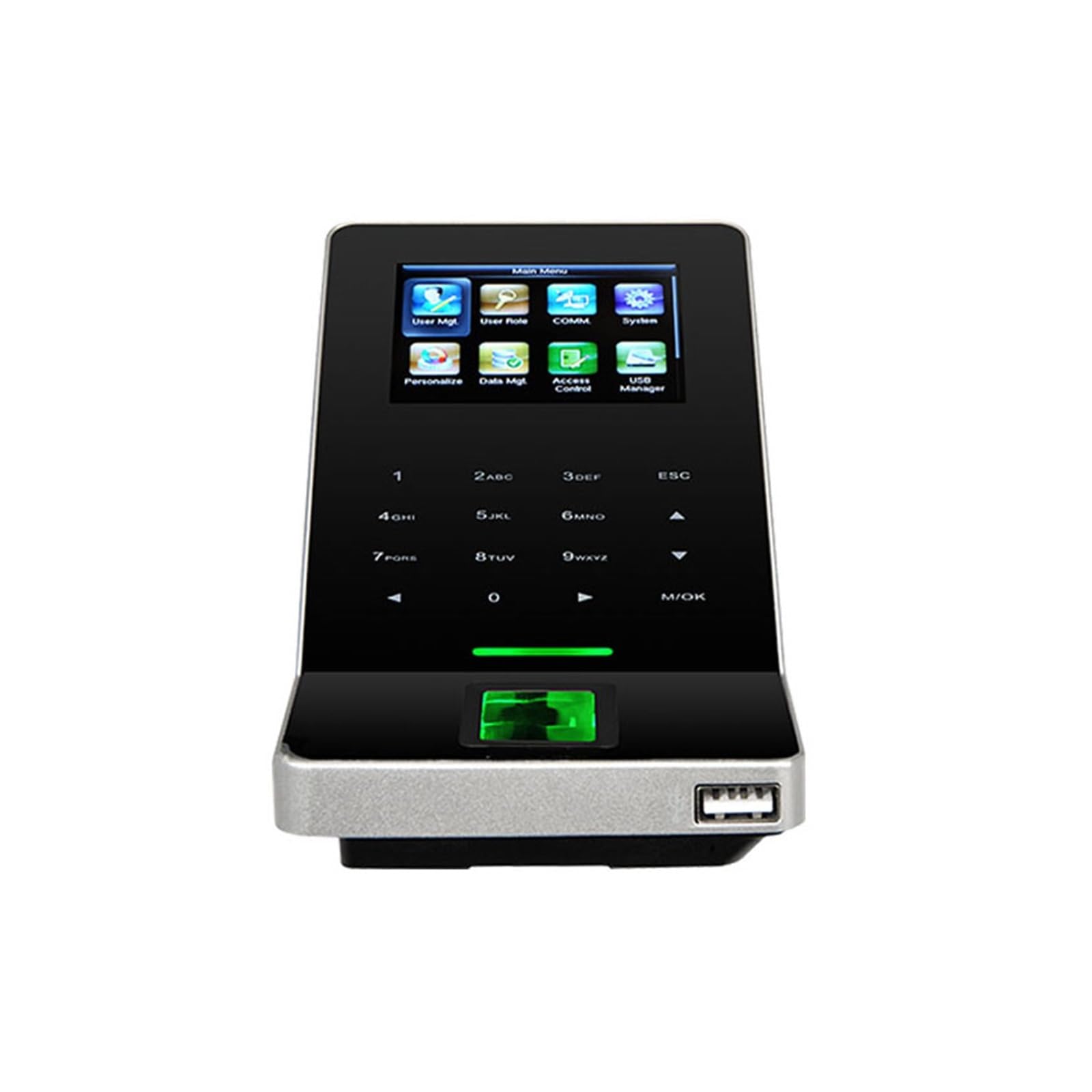 Reloj de tiempo Máquina de tiempo de asistencia F22 TCP/IP USB de control de acceso de entrada de huellas dactilares pantalla a Color lector de tarjetas opcional para pequeñas empresas y oficinas(F22