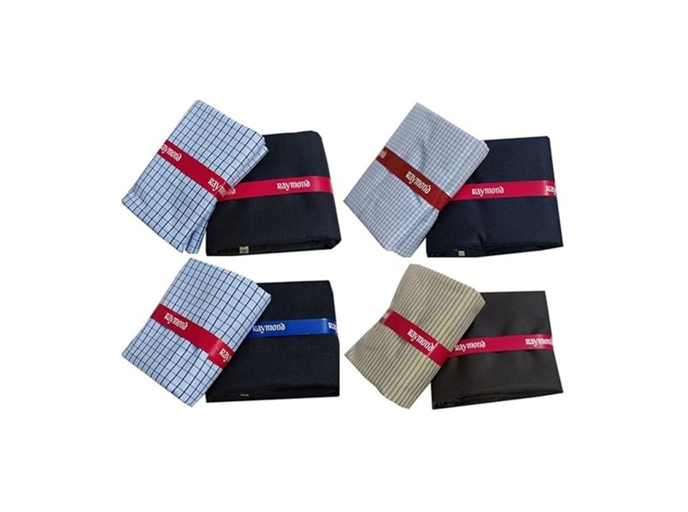 raymond fabrics Raymond Quick Style Shirt & Trouser Fabric Combo for Men | Premium Cotton Shirt & Poly-Viscose Pant Fabric | Formal & Office Wear Gift Pack-picture-34