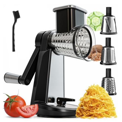 Catálogo de Nicer dicer quick que Puedes Comprar On-line. 49 CHEFOLLA Multifuncional Cortador de Verduras, Mandolina Rallador de Verduras, 3 en 1 Rallador Rotativo de Queso con 3 Cuchillas de Acero Inoxidable, para Cocina, Ideal para Frutas,...