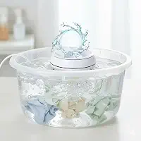 Mini Lavadora Portátil USB Balde Lava Roupas Elétrica Compacta