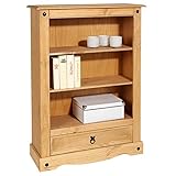 Gefertigt aus hochwertigem Kieferholz, welches gebeizt und gewachst wurde, lässt die charakteristische Maserung durchscheinen