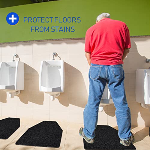 Nuanchu Nonslip Urinal Mats Urinal Floor Mats Water Absorption Urinal Mat Bathroom Urinal Floor Pads For Men's Bathroom Restroom (6, Black) #TOP2