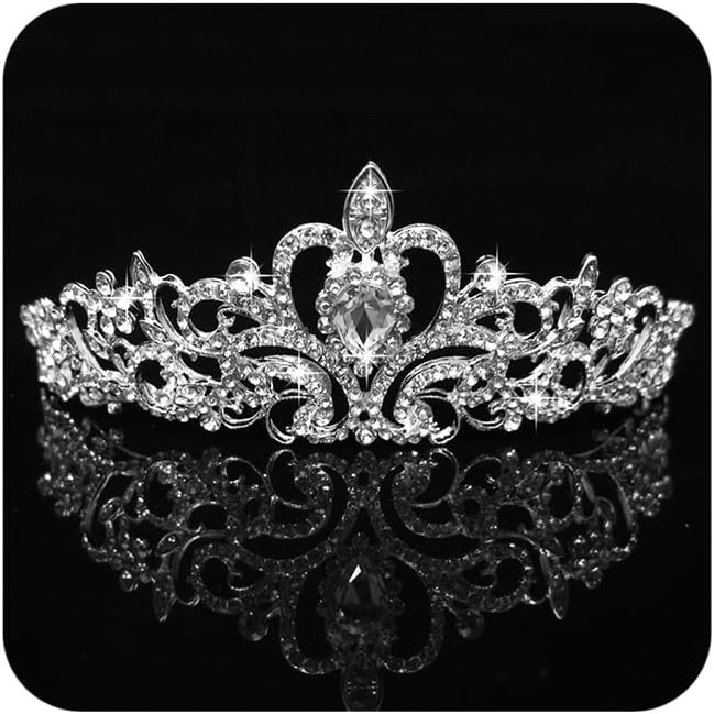 COCIDE Silver Tiara Crowns Crystal Headband Princess Rhinestone Crown with Combs Bride Headbands Bridal Wedding Prom Birthday Party Hair Accessories Jewelry for Women Girls