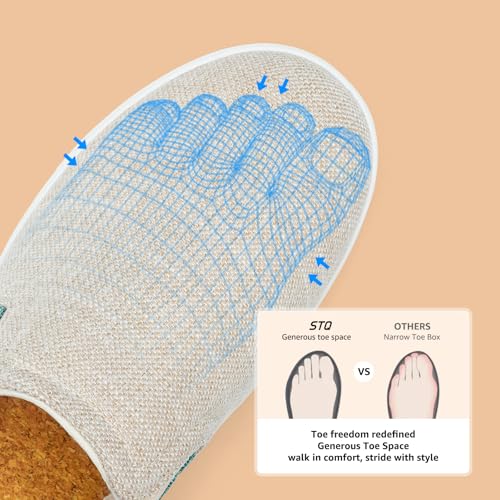 STQ Wide Toe Box Slip On Shoes for Women | Business Casual Shoes for Women Trendy Fashion Sneakers Lightweight Loafers Shoes2