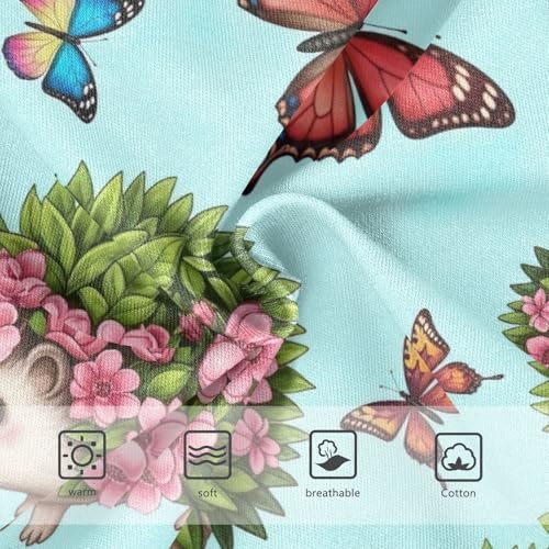 CHIFIGNO Underwear for Boys Cute Hedgehog Butterfly Blue Cotton Boys' Briefs Soft Breathable Briefs Underwear3