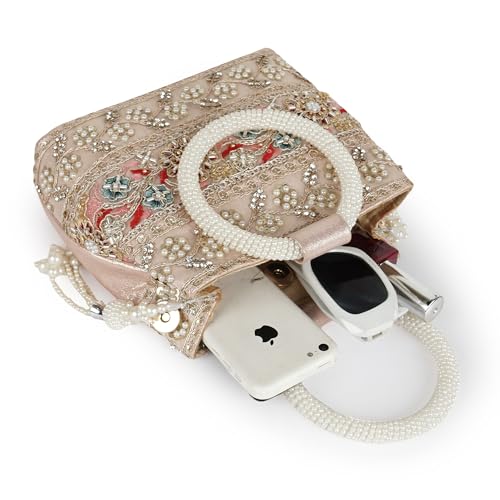 Image of Nevis Stylish Embroidery Unique Design Traditional Wedding Party Handheld Potli Bag For Women
